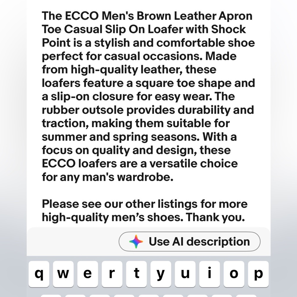 Ecco Shockpoint Brown Leather Apron Loafer Rubber Sole Mens Sz 11 EU 45 - Picture 16 of 16